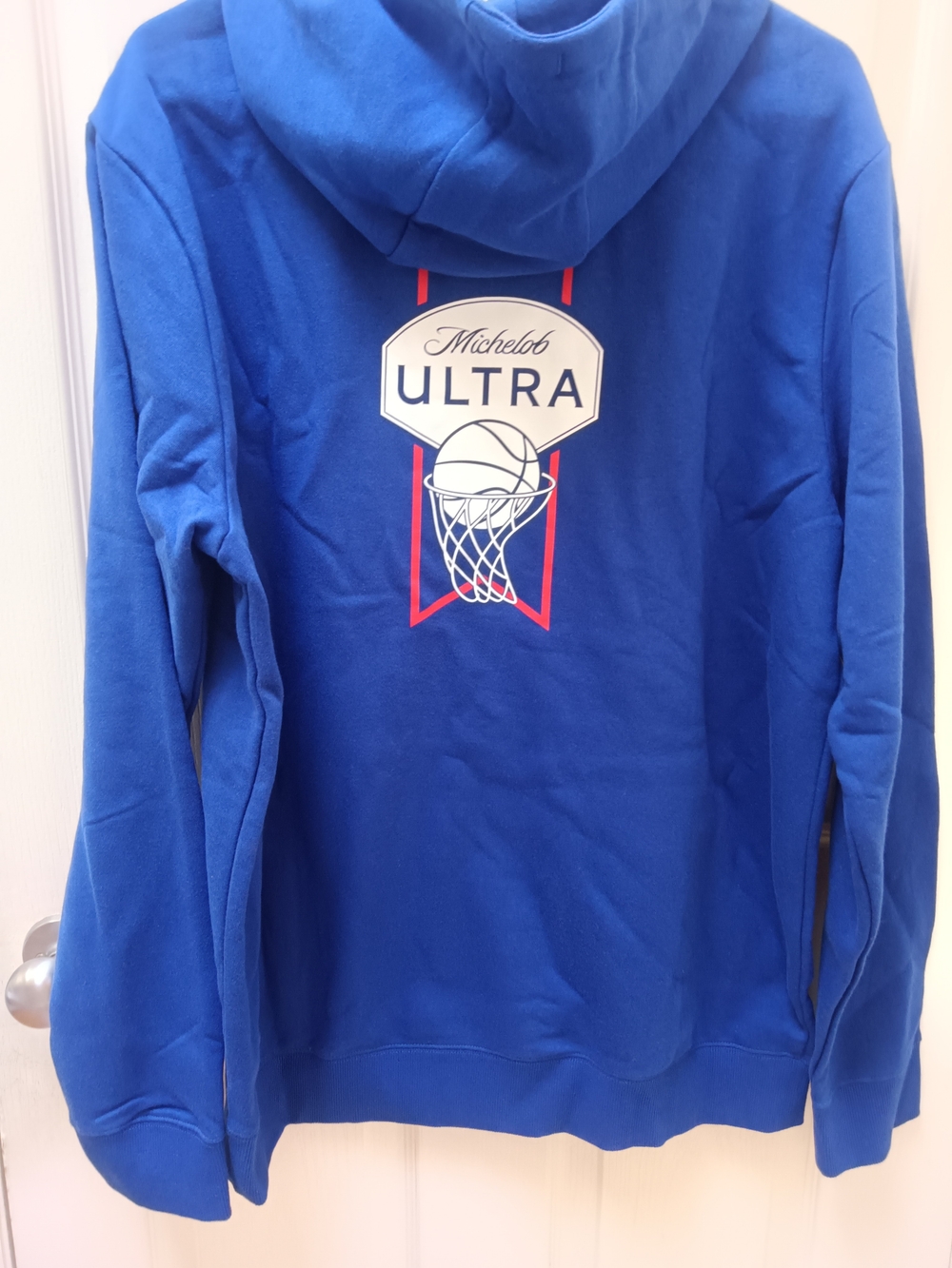 Michelob Ultra NBA Levelwear Blue Hoodie Sweatshirt, LARGE, NEW men's Sweater